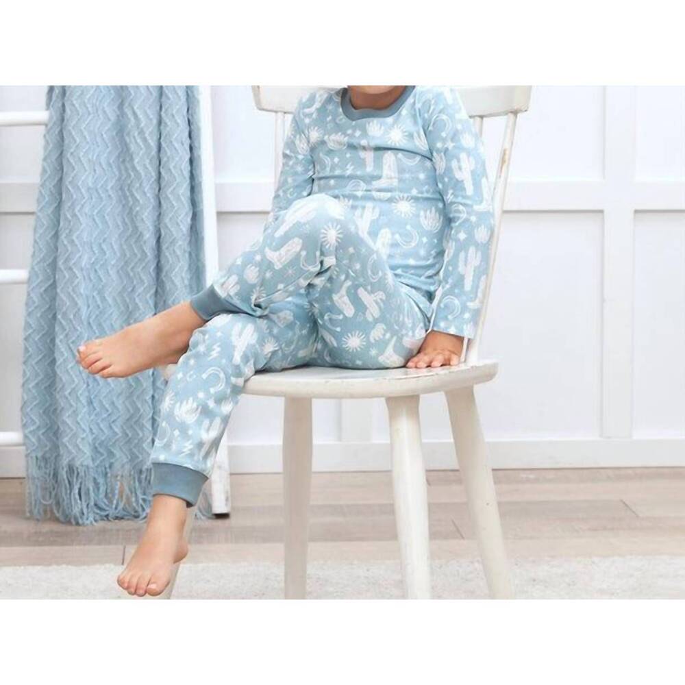NEW TESA BABE kids wild west pajama set in blue